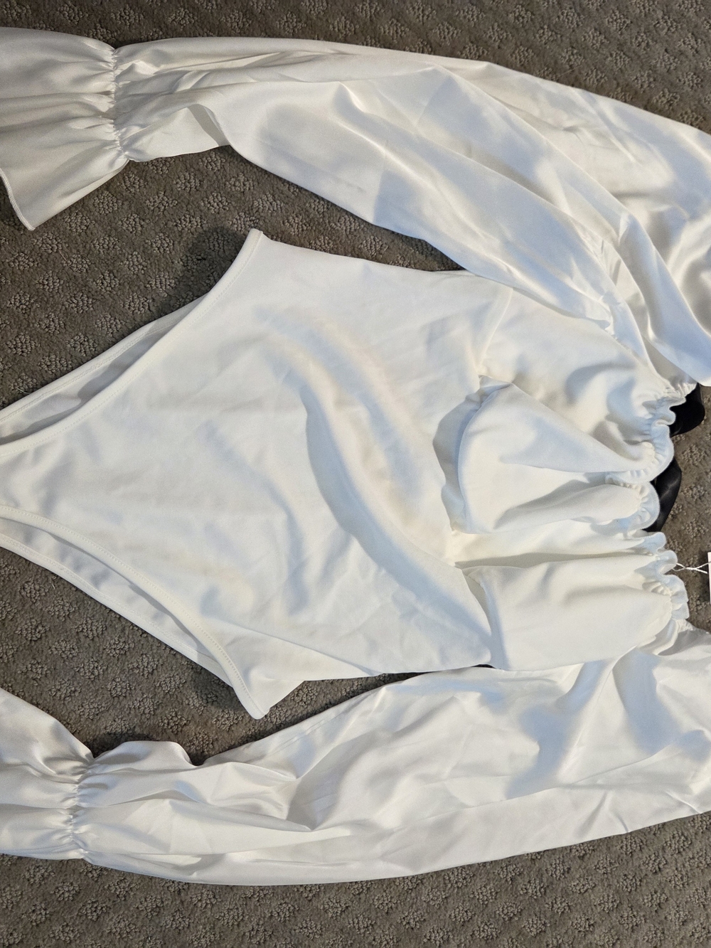 Women’s White Long Sleeve Bodysuit